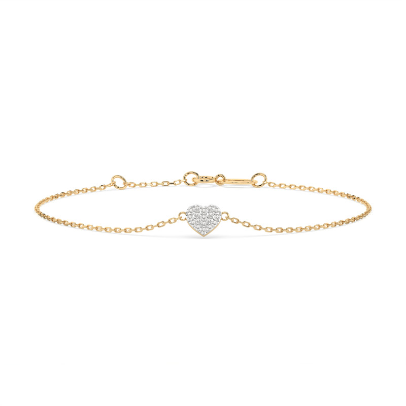 Náramek Minimalismus s diamanty 105-10012-Y-0.09 - Jubiler Sezam