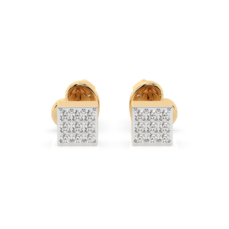Náušnice Iluzja s diamanty 102-10063-Y-0.11 | iSezam.cz