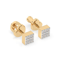 Náušnice Iluzja s diamanty 102-10063-Y-0.11 | iSezam.cz
