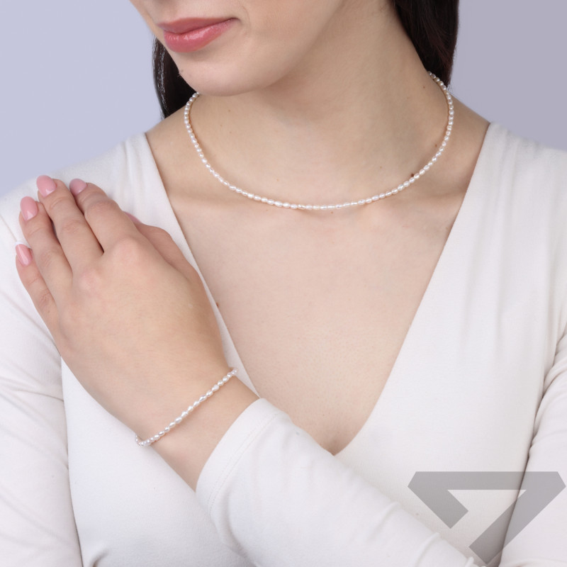 Perlový náhrdelník z barokních perel se zapínáním ze stříbra 925