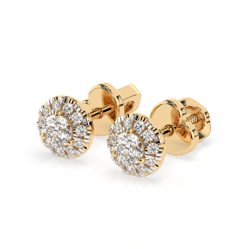 Náušnice Soliter Věčnost s diamanty KB 102-10095-Y-0.24