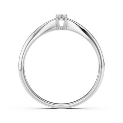 Zásnubní prsten Soliter s diamantem 101-10021-W-0.06 | iSezam.cz