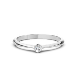 Zásnubní prsten Solitér s diamantem 0.1ct | iSezam.cz