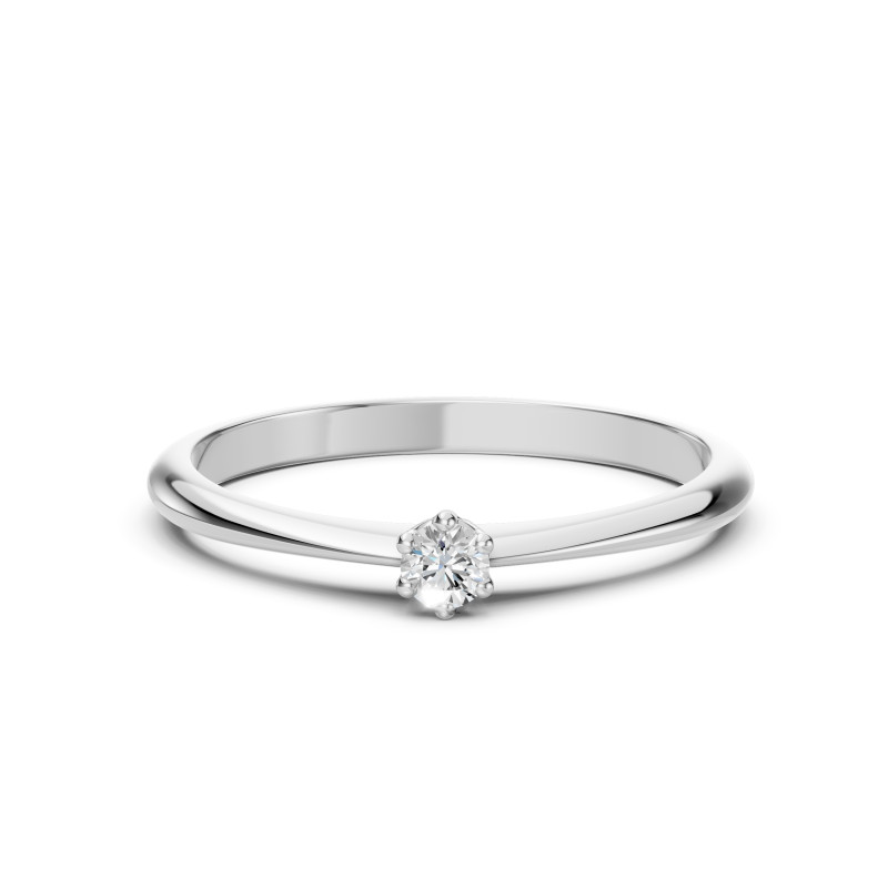 Zásnubní prsten Solitér s diamantem 0.1ct | iSezam.cz