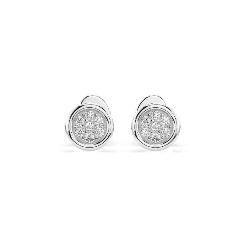 Náušnice Iluze s diamanty 102-10068-W-0.08 - Jubiler Sezam