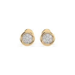 Náušnice Iluze s diamanty 102-10068-Y-0.08 - Jubiler Sezam