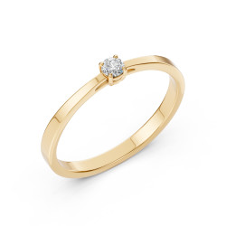 Prsten Soliter s diamantem 101-10012/1-Y-0.06 | iSezam.cz