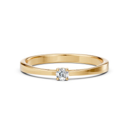 Prsten Soliter s diamantem 101-10012/1-Y-0.06 | iSezam.cz