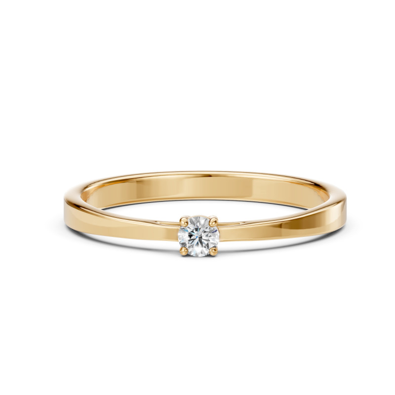 Prsten Soliter s diamantem 101-10012/1-Y-0.06 | iSezam.cz