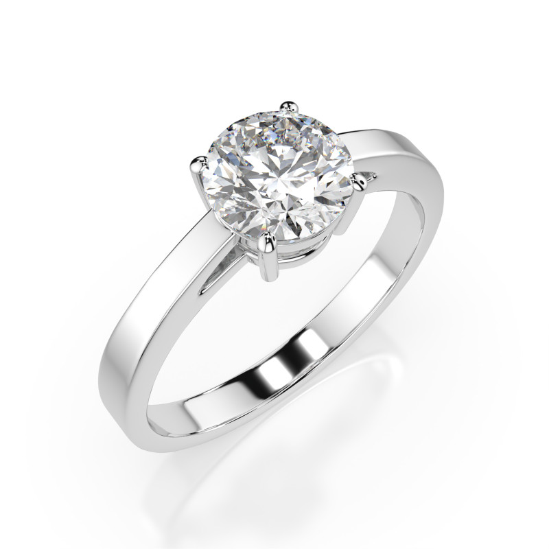 Zásnubní prsten s diamantem 1ct | Bílý Zlatý 585 | iSezam.cz