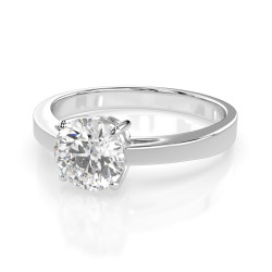 Zásnubní prsten s diamantem 1ct | Bílý Zlatý 585 | iSezam.cz