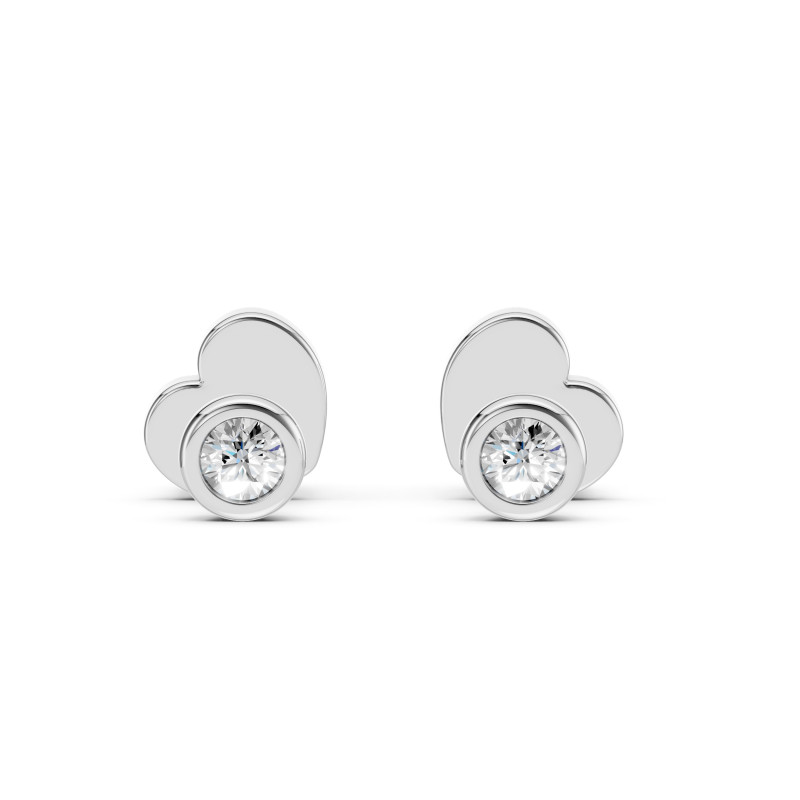 Náušnice Solitaire Motýlek s diamanty 102-10010-W-0.09 - Klenotnictví Sezam