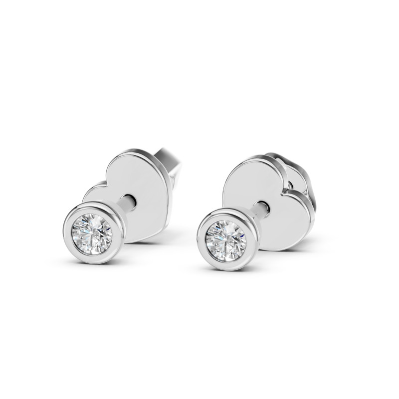 Náušnice Solitaire Motýlek s diamanty KB 102-10010-W-0.09