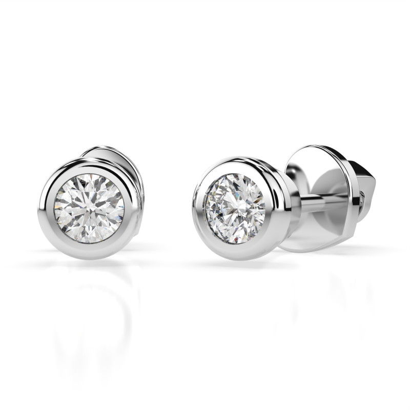 Náušnice Soliter Motýlek s diamanty 102-10010-W-0.3 - Klenotnictví Sezam