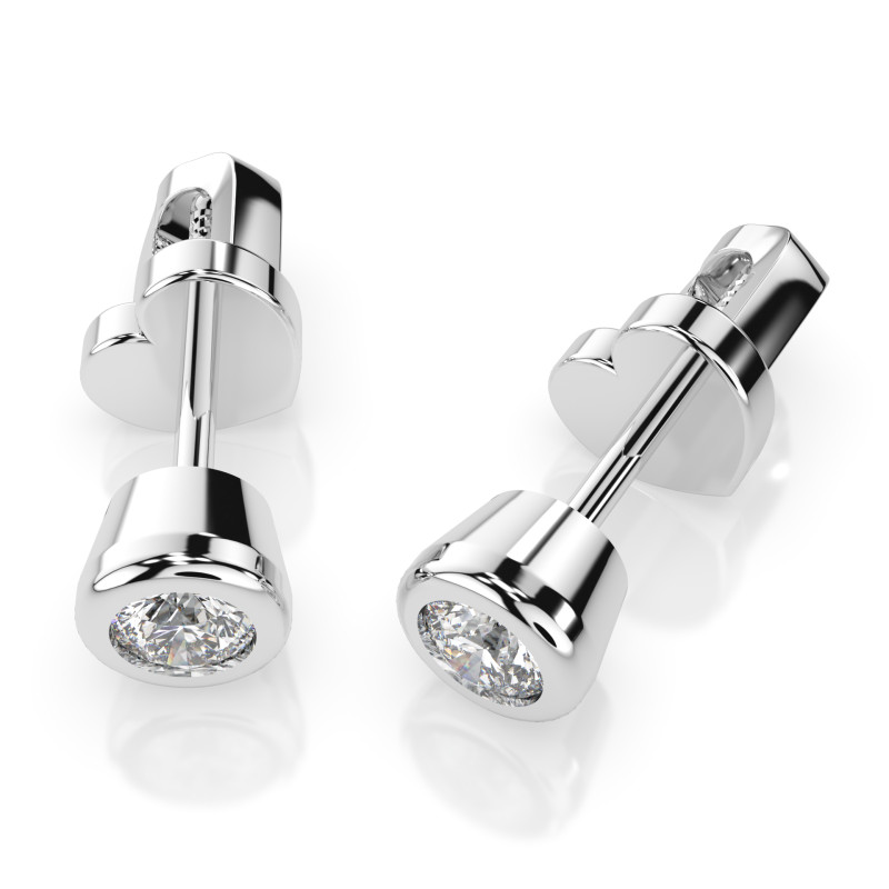 Náušnice Soliter Motýlek s diamanty KB 102-10010-W-0.3