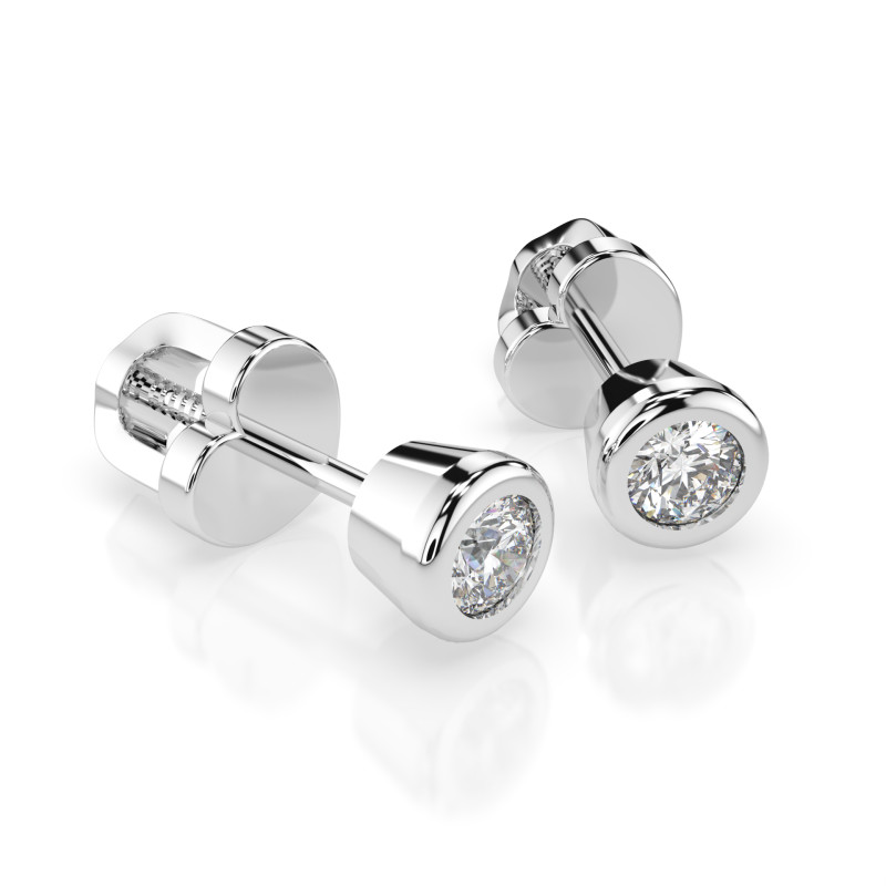 Náušnice Soliter Motýlek s diamanty 102-10010-W-0.3 - Klenotnictví Sezam