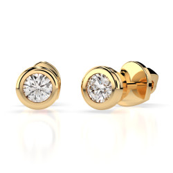 Náušnice Solitaire Motýlek s diamanty 102-10010-Y-0.3 - Klenotnictví Sezam