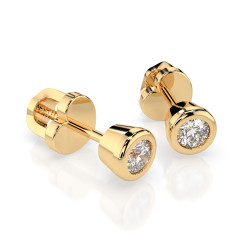 Náušnice Solitaire Motýlek s diamanty 102-10010-Y-0.3 - Klenotnictví Sezam