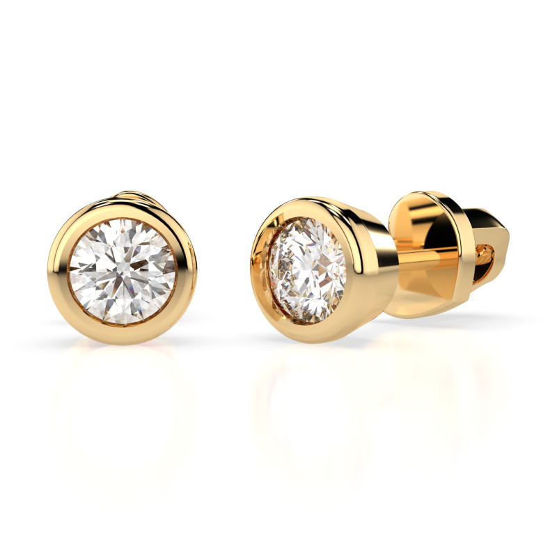 Náušnice Soliter Motýlek s diamanty 102-10010-Y-0.6 - Klenotnictví Sezam