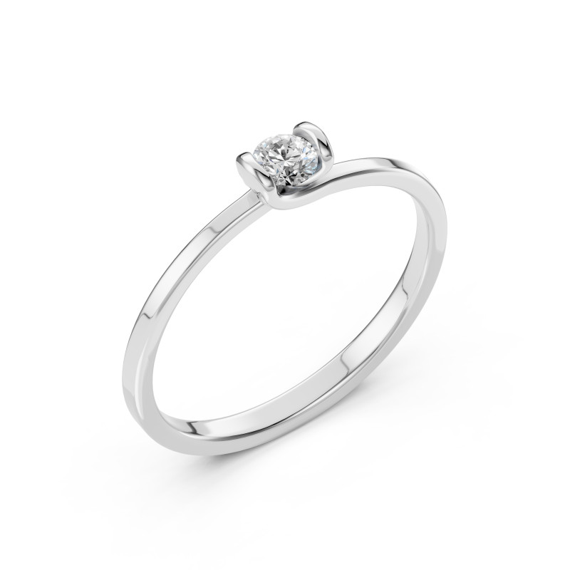 Zásnubní prsten Soliter s diamantem 0.15ct | iSezam.cz