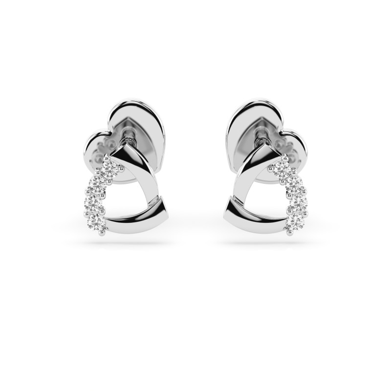 Náušnice Minimalismus s diamanty 102-10061-W-0.05 - Klenotnictví Sezam