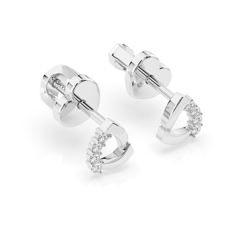 Náušnice Minimalismus s diamanty 102-10061-W-0.05 - Klenotnictví Sezam