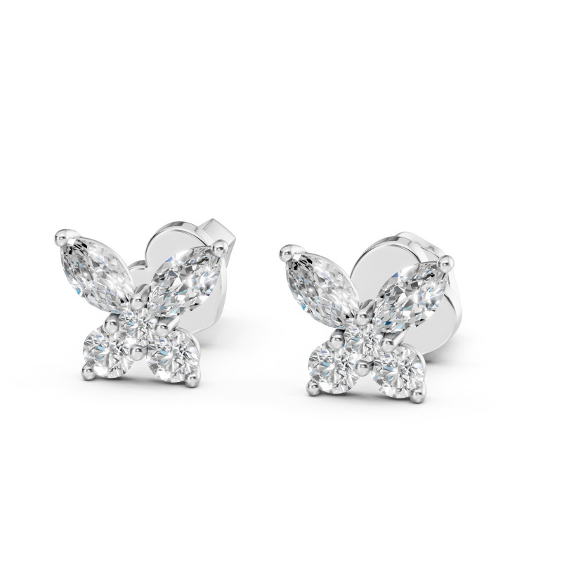 Náušnice Iluze s diamanty KB 102-10192-W-0.4