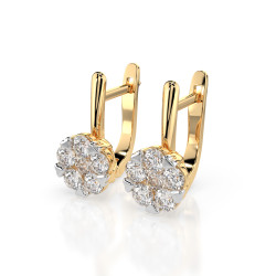 Náušnice Iluzja s diamanty 102-10015/1-Y-0.3 | iSezam.cz