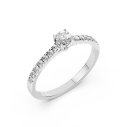 Zásnubní prsten Soliter Věčnost s diamanty 0.2ct | iSezam.cz