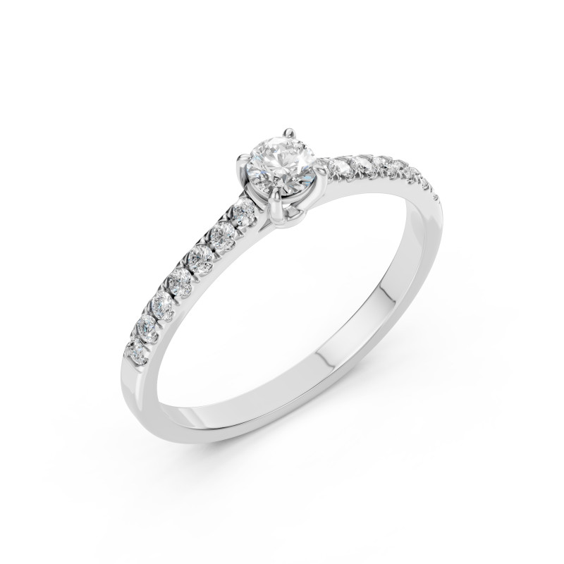 Zásnubní prsten Soliter Věčnost s diamanty 0.2ct | iSezam.cz