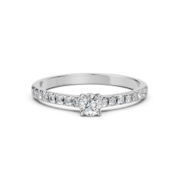 Zásnubní prsten Soliter Věčnost s diamanty 0.2ct | iSezam.cz
