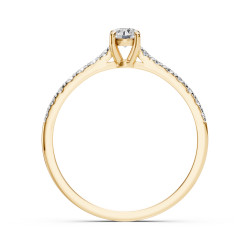 Zlatý zásnubní prsten s diamanty 0.2ct | iSezam.cz