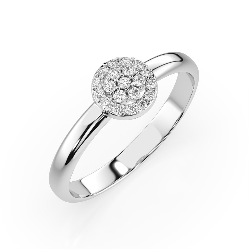 Zásnubní prsten Iluze s diamanty 0,08 ct | iSezam.cz