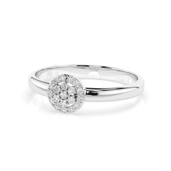 Zásnubní prsten Iluze s diamanty 0,08 ct | iSezam.cz
