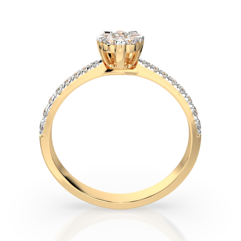 Prsten Iluze s diamanty KB 101-10015/4-Y-0.03