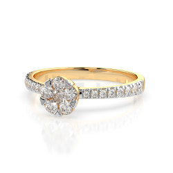 Prsten Iluze s diamanty 101-10015/4-Y-0.03 - Jubiler Sezam
