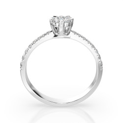 Prsten Iluze s diamanty 101-10015/4-W-0.06 | iSezam.cz