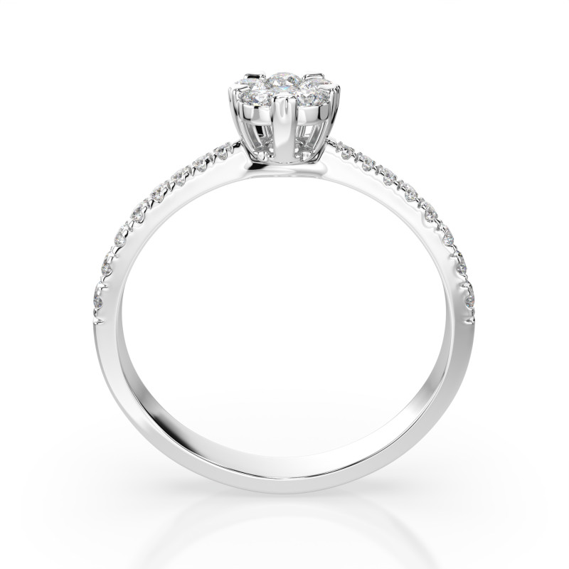 Prsten Iluze s diamanty KB 101-10015/4-W-0.06