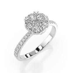 Prsten Iluze s diamanty 101-10015/4-W-0.15 | iSezam.cz