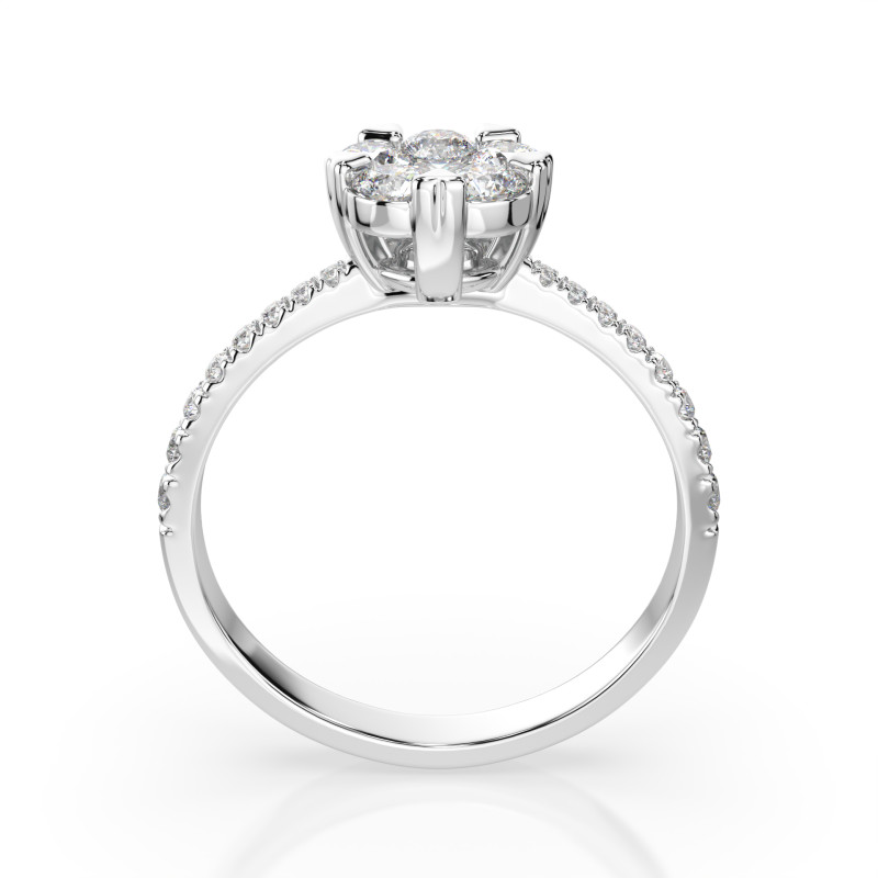 Prsten Iluze s diamanty KB 101-10015/4-W-0.15