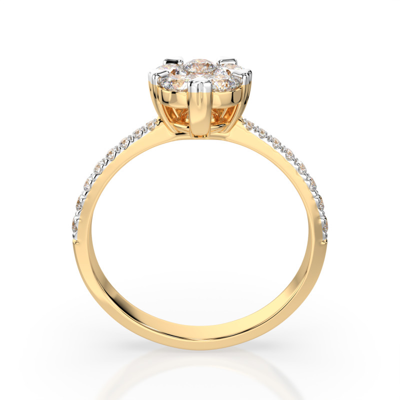 Prsten Iluze s diamanty KB 101-10015/4-Y-0.15