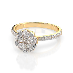 Prsten Iluze s diamanty 101-10015/4-Y-0.15 | iSezam.cz