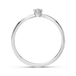 Zásnubní prsten Solitaire s diamantem 101-10040-W-0.1 | iSezam.cz