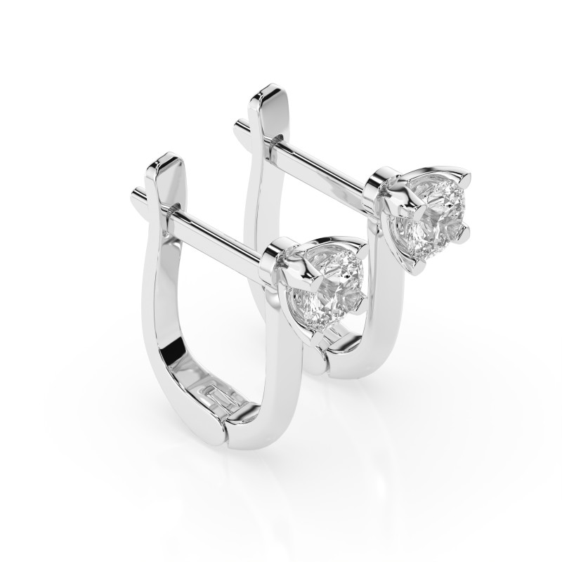 Náušnice Soliter s diamanty 0,6 ct | Bílé zlato | iSezam.cz