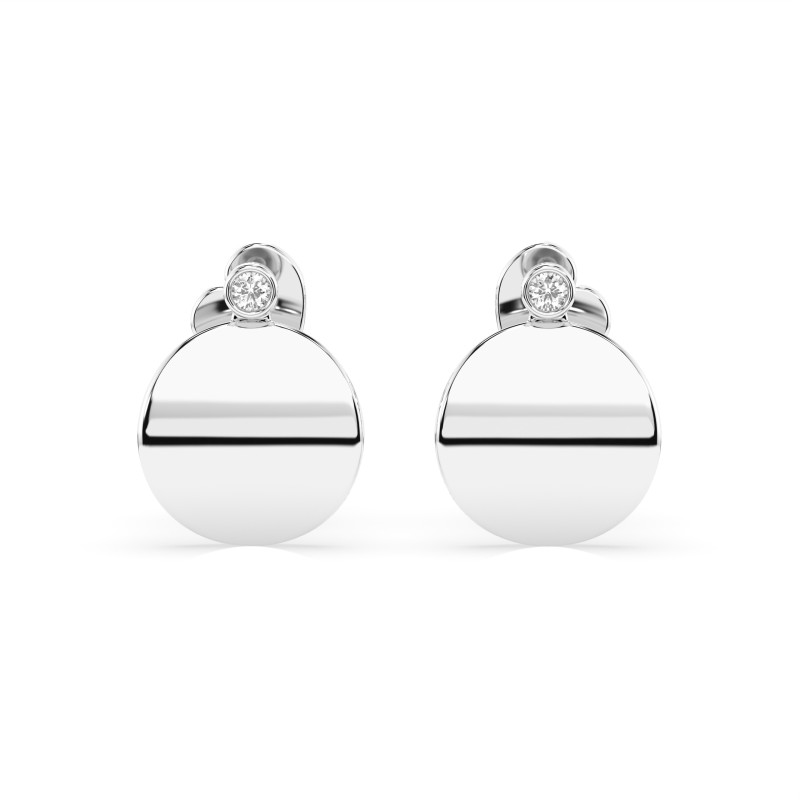 Náušnice Minimalismus s diamanty 102-10067-W-0.04 - Klenotnictví Sezam