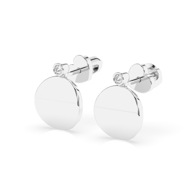 Náušnice Minimalismus s diamanty KB 102-10067-W-0.04