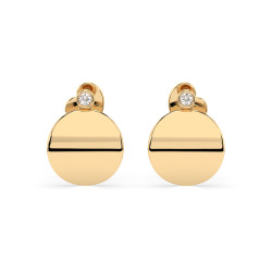 Náušnice Minimalismus s diamanty 102-10067-Y-0.04 - Jubiler Sezam