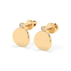 Náušnice Minimalismus s diamanty 102-10067-Y-0.04 - Jubiler Sezam