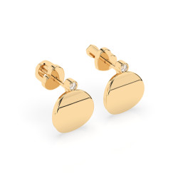 Náušnice Minimalismus s diamanty 102-10067-Y-0.04 - Jubiler Sezam