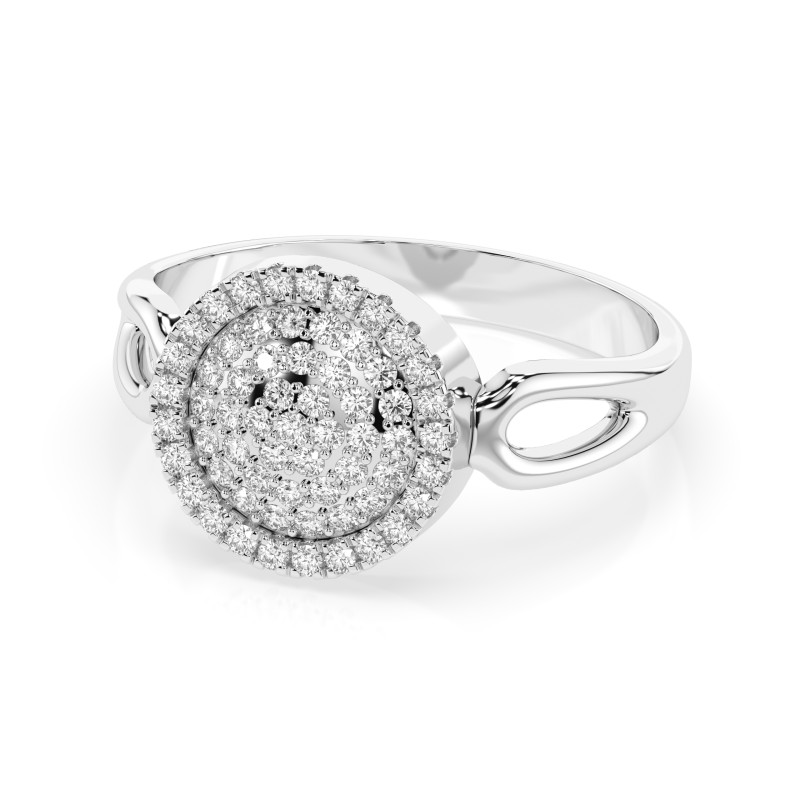 Zásnubní prsten Iluze s diamanty 101-10073-W-0.15 | iSezam.cz